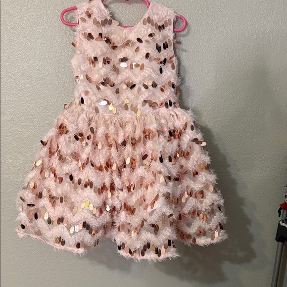 Jessica Simpson Other - Jessica Simpson Pink Sequin Kids Formal Dress